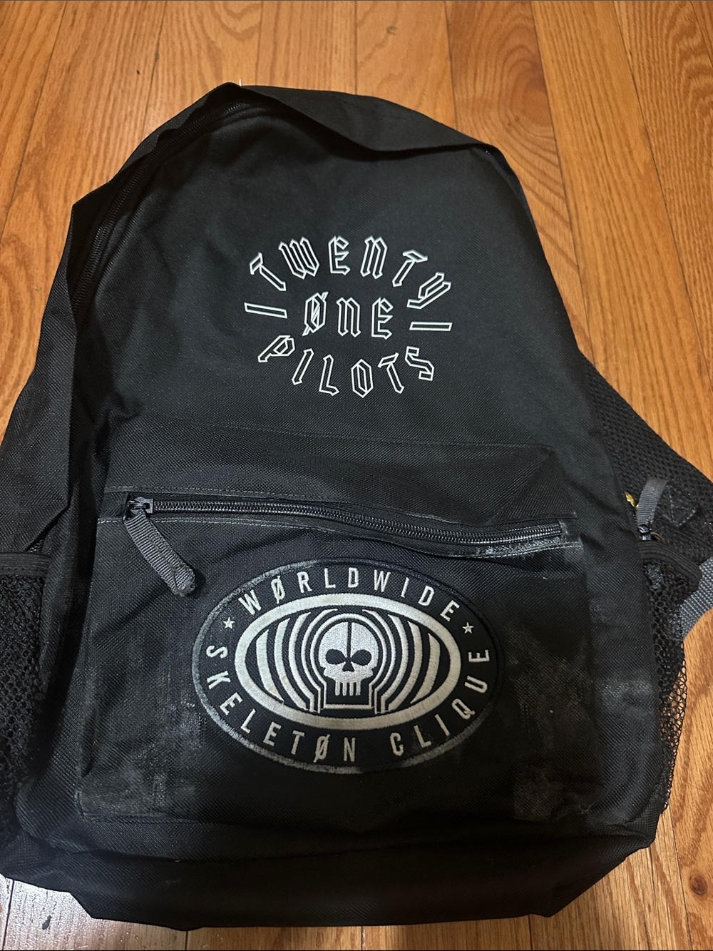 Unisex Black Backpack with White Twenty One Pilots Logo